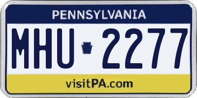PA license plate MHU2277