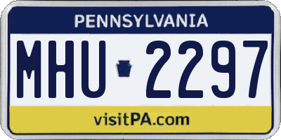 PA license plate MHU2297