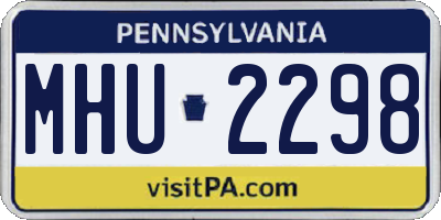 PA license plate MHU2298