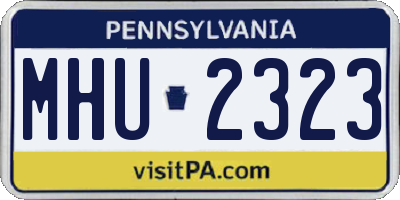 PA license plate MHU2323