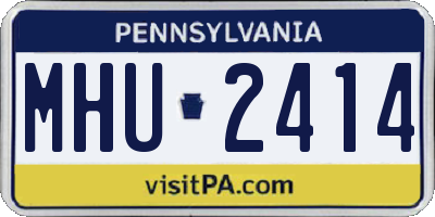 PA license plate MHU2414