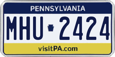 PA license plate MHU2424