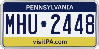 PA license plate MHU2448