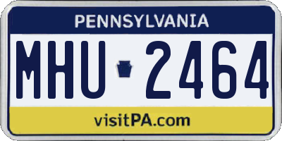 PA license plate MHU2464