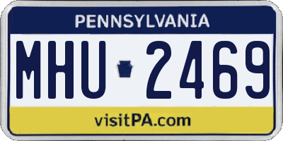 PA license plate MHU2469