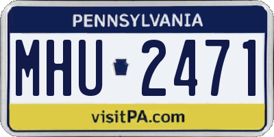 PA license plate MHU2471