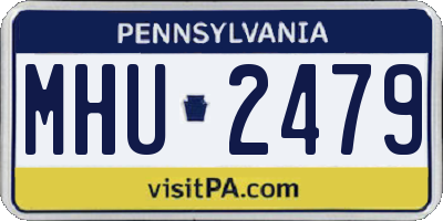 PA license plate MHU2479