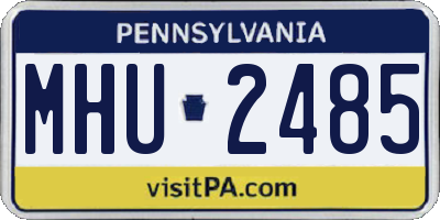 PA license plate MHU2485