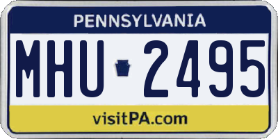 PA license plate MHU2495