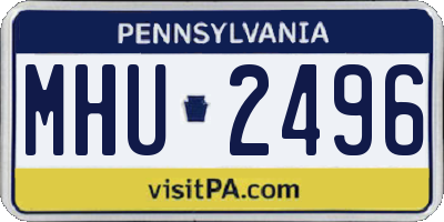 PA license plate MHU2496