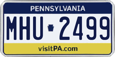 PA license plate MHU2499