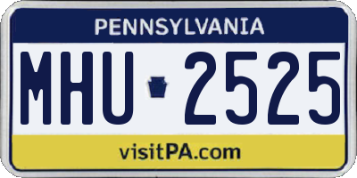 PA license plate MHU2525