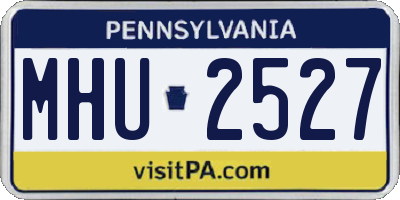 PA license plate MHU2527