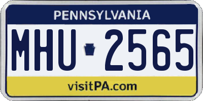 PA license plate MHU2565