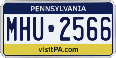 PA license plate MHU2566