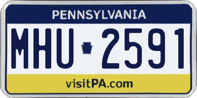 PA license plate MHU2591