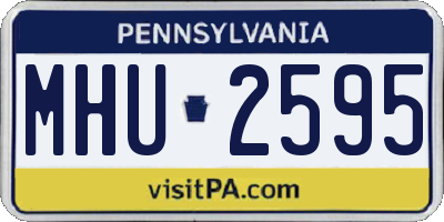 PA license plate MHU2595
