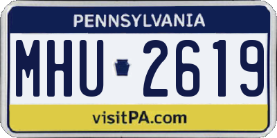 PA license plate MHU2619