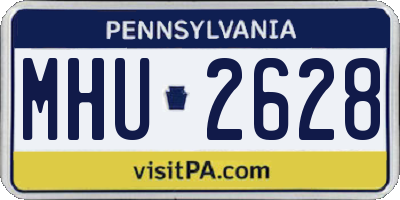 PA license plate MHU2628