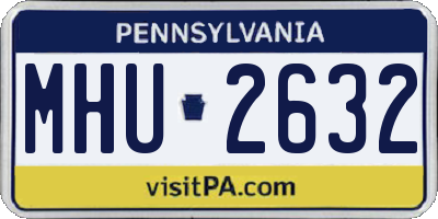 PA license plate MHU2632
