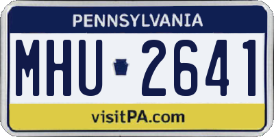 PA license plate MHU2641