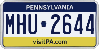 PA license plate MHU2644