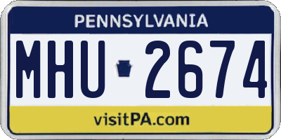 PA license plate MHU2674