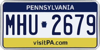 PA license plate MHU2679