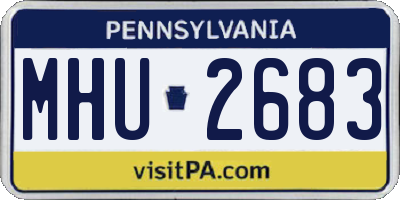 PA license plate MHU2683