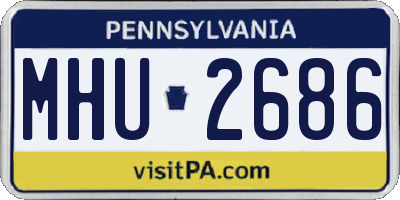 PA license plate MHU2686