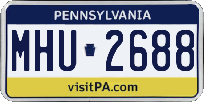 PA license plate MHU2688