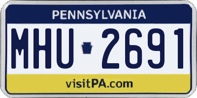 PA license plate MHU2691