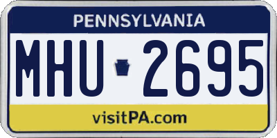 PA license plate MHU2695