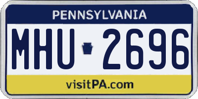 PA license plate MHU2696