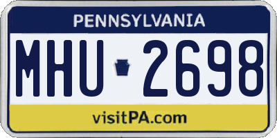 PA license plate MHU2698