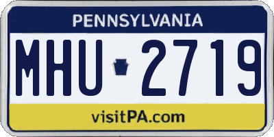 PA license plate MHU2719
