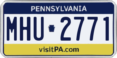 PA license plate MHU2771