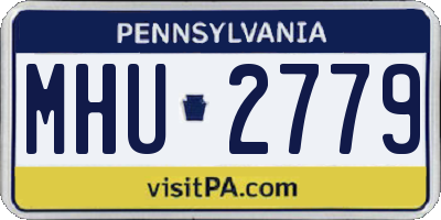 PA license plate MHU2779
