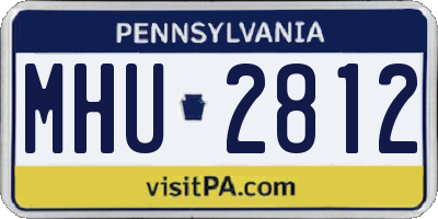 PA license plate MHU2812