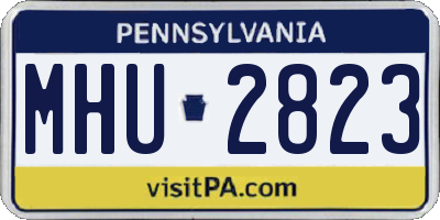 PA license plate MHU2823