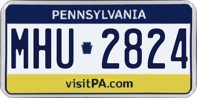 PA license plate MHU2824