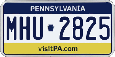 PA license plate MHU2825