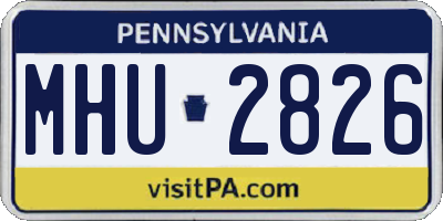 PA license plate MHU2826