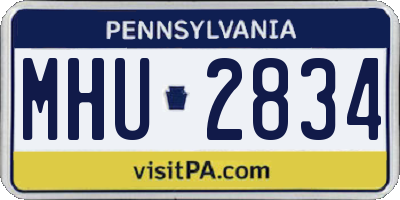 PA license plate MHU2834