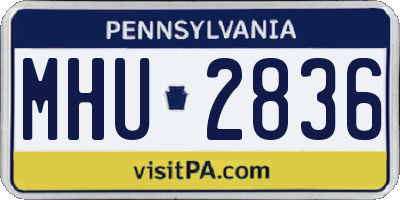 PA license plate MHU2836