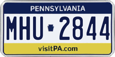 PA license plate MHU2844