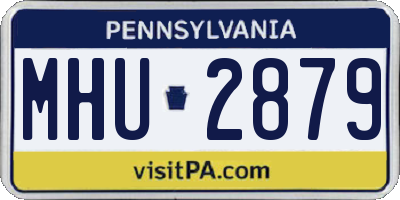 PA license plate MHU2879