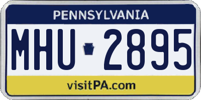 PA license plate MHU2895