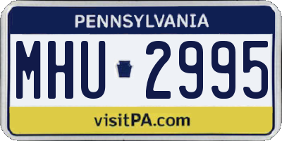 PA license plate MHU2995