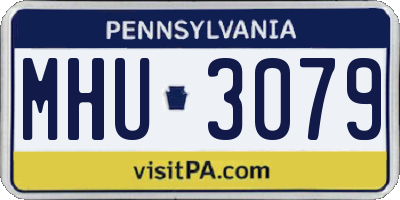 PA license plate MHU3079